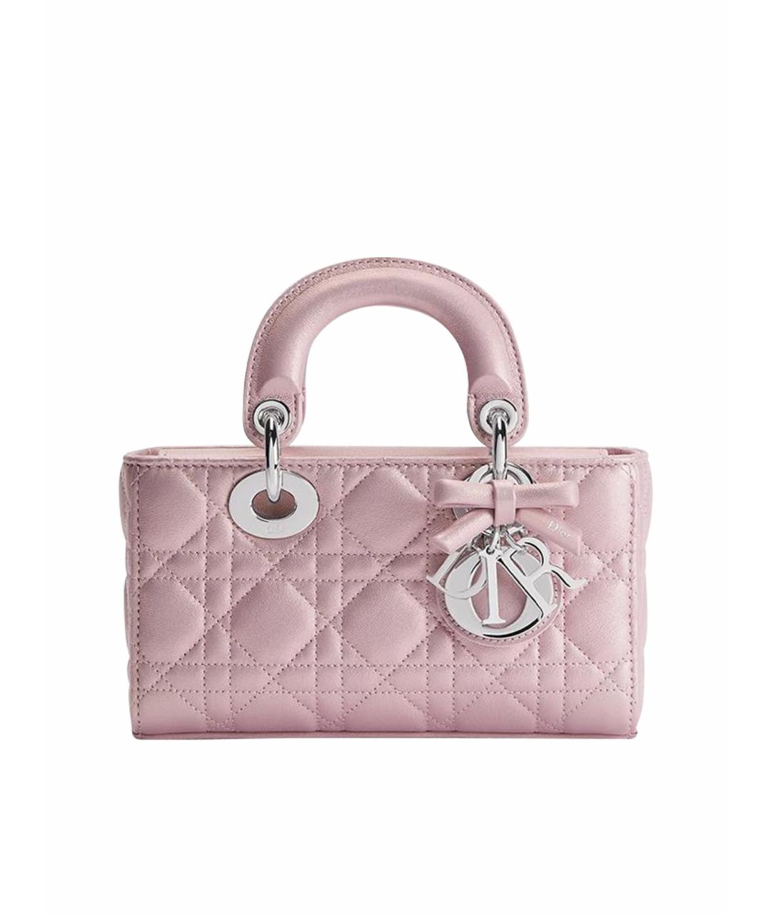 CHRISTIAN DIOR Розовая кожаная сумка через плечо, фото 1