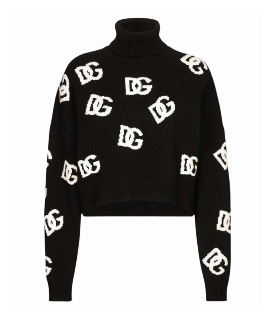 DOLCE&GABBANA Черный хлопковый джемпер / свитер, фото 8