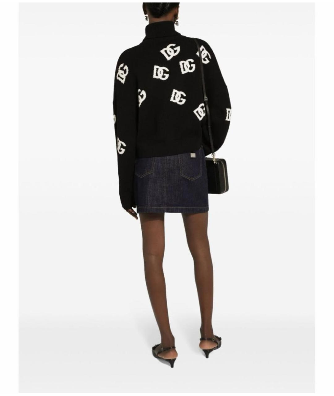 DOLCE&GABBANA Черный хлопковый джемпер / свитер, фото 6