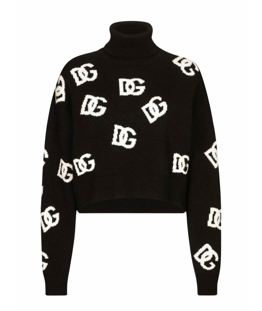 DOLCE&GABBANA Черный хлопковый джемпер / свитер, фото 1