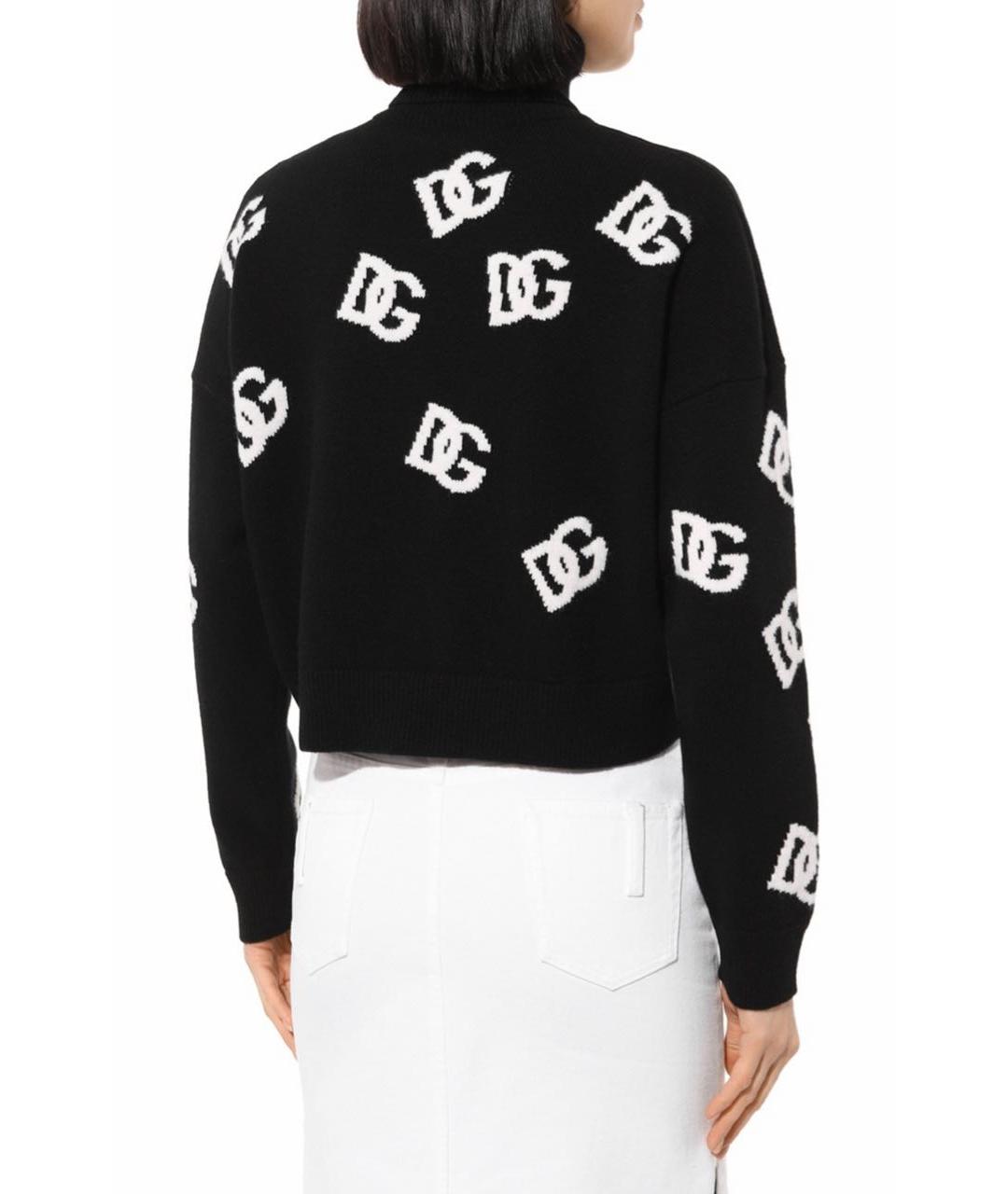 DOLCE&GABBANA Черный хлопковый джемпер / свитер, фото 3