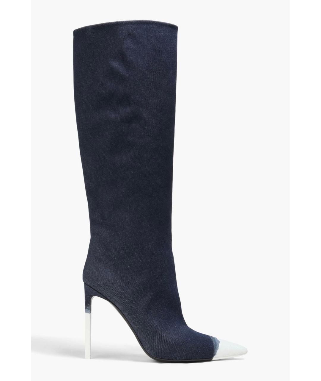 TOM FORD Темно-синие текстильные сапоги, фото 4