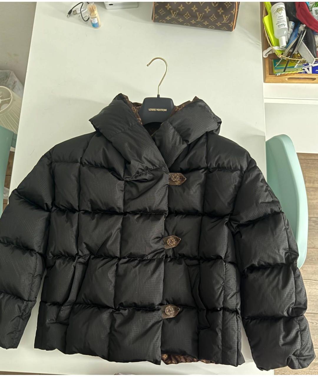 LOUIS VUITTON Черный полиамидовый пуховик, фото 5