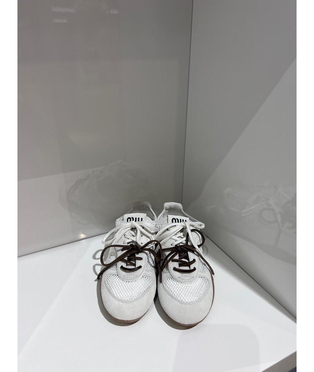 MIU MIU Белые замшевые кеды, фото 2