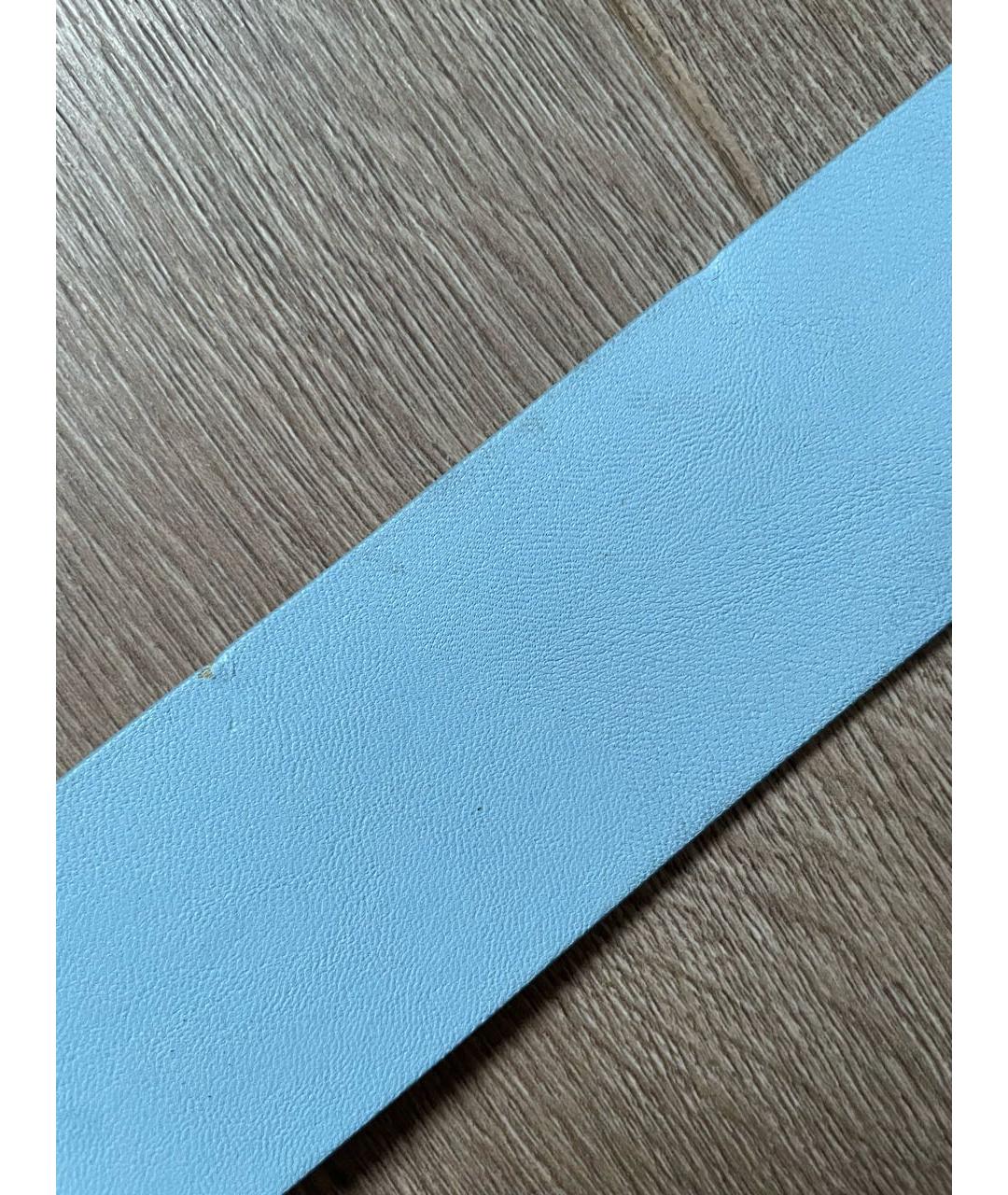 ELISABETTA FRANCHI Голубой ремень из искусственной кожи, фото 6