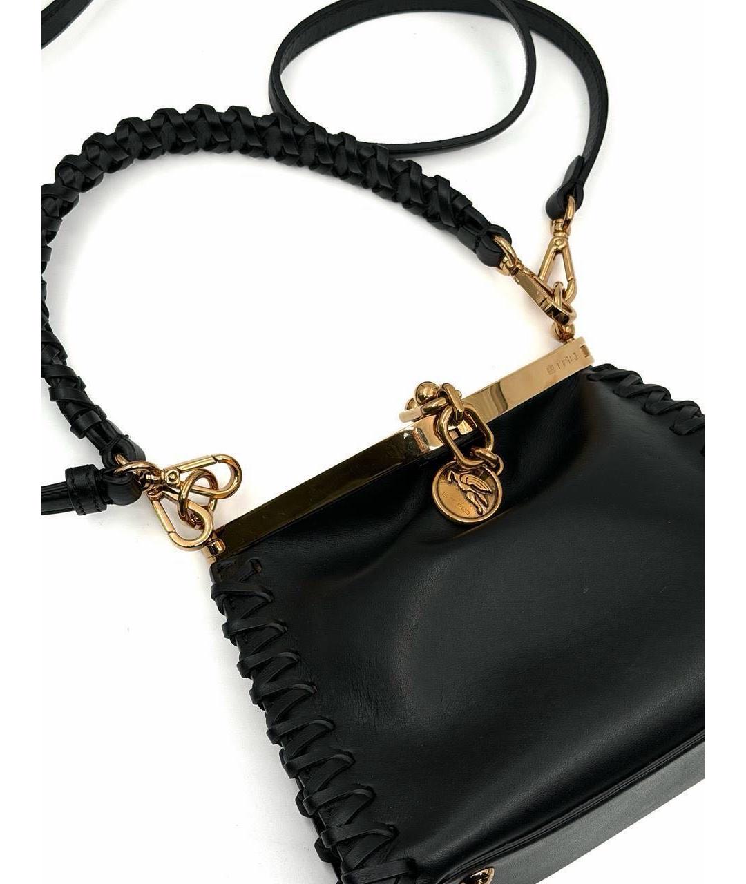 ETRO Черная кожаная сумка через плечо, фото 2