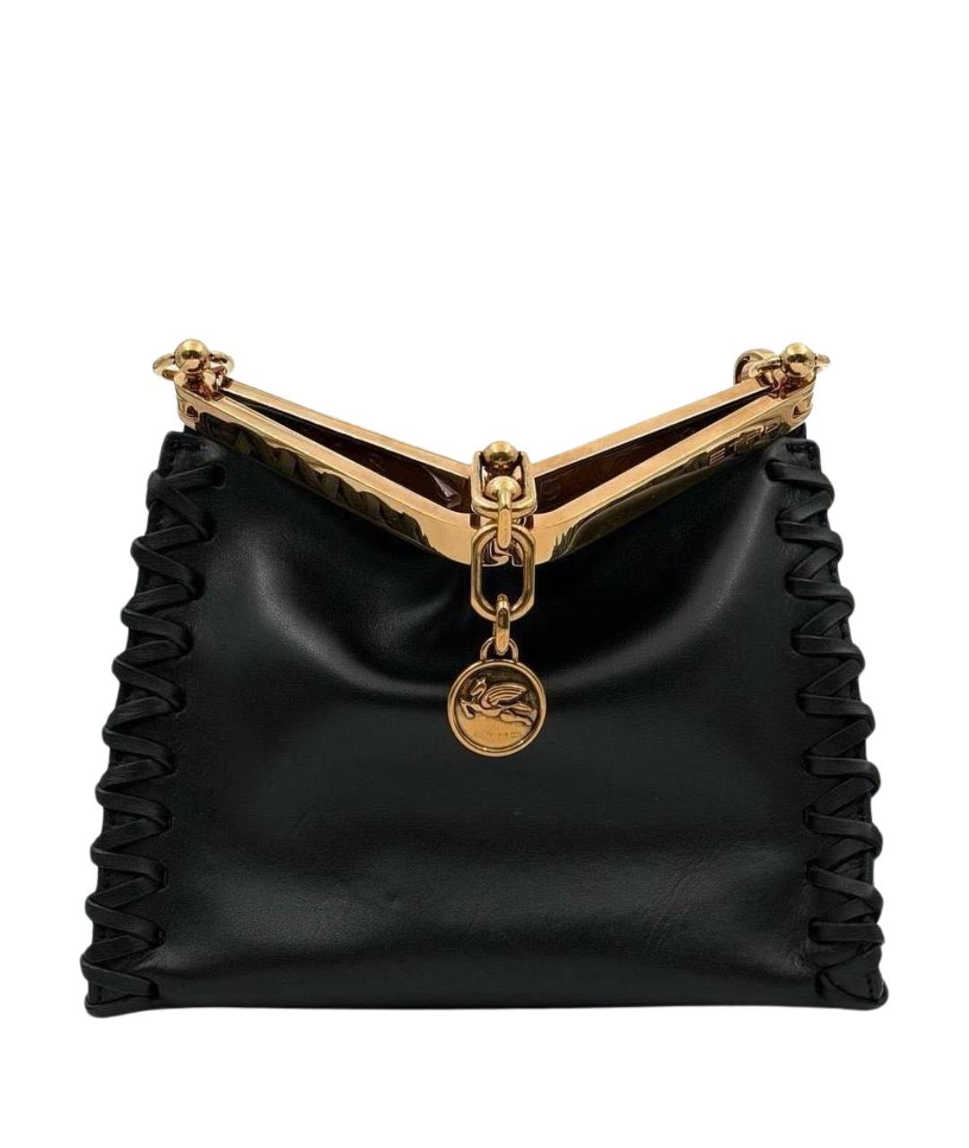 ETRO Черная кожаная сумка через плечо, фото 1