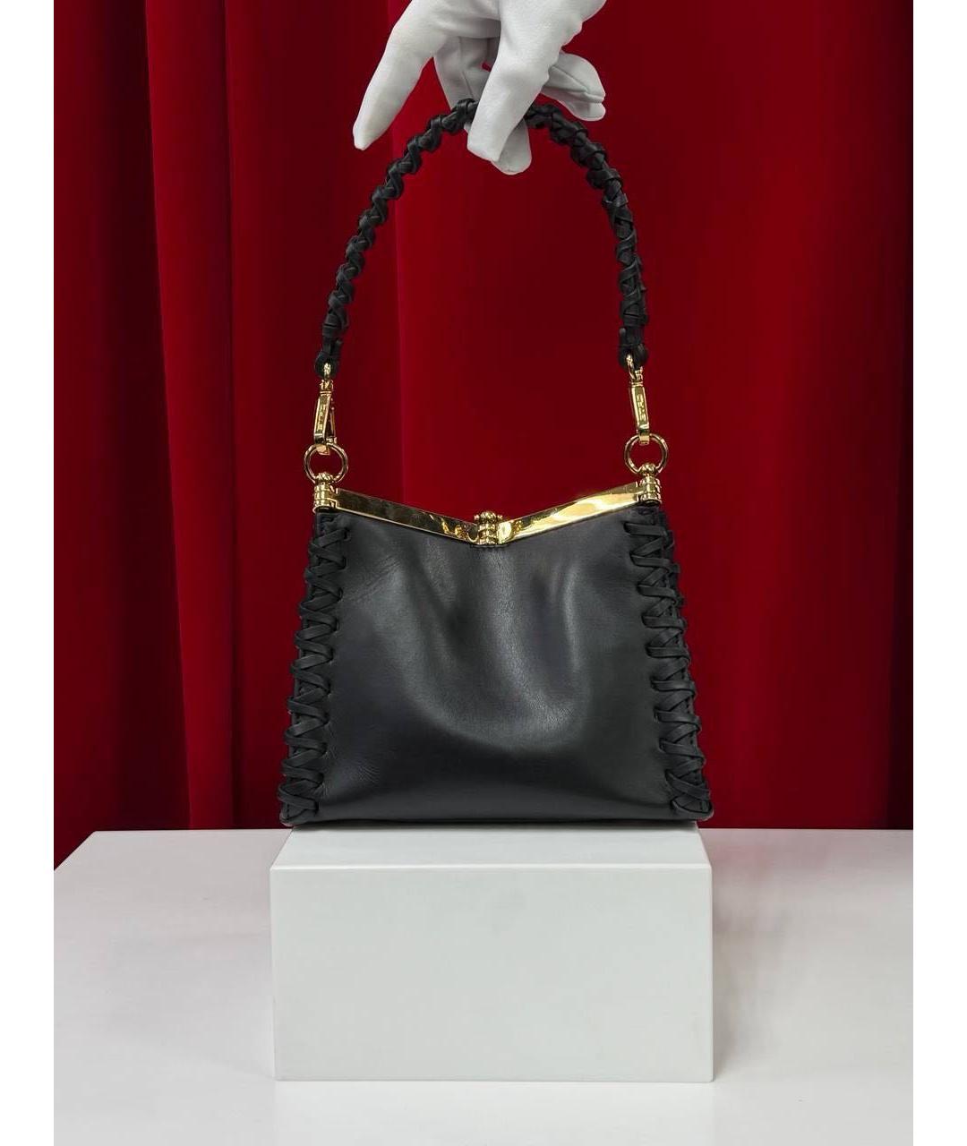 ETRO Черная кожаная сумка через плечо, фото 8