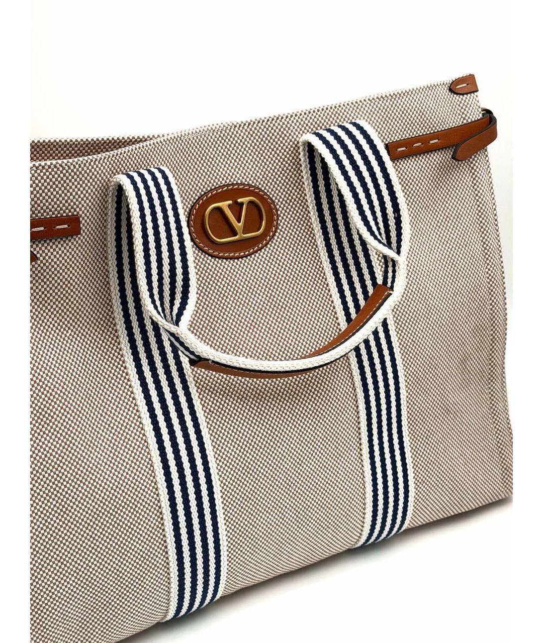 VALENTINO Бежевая сумка тоут, фото 4