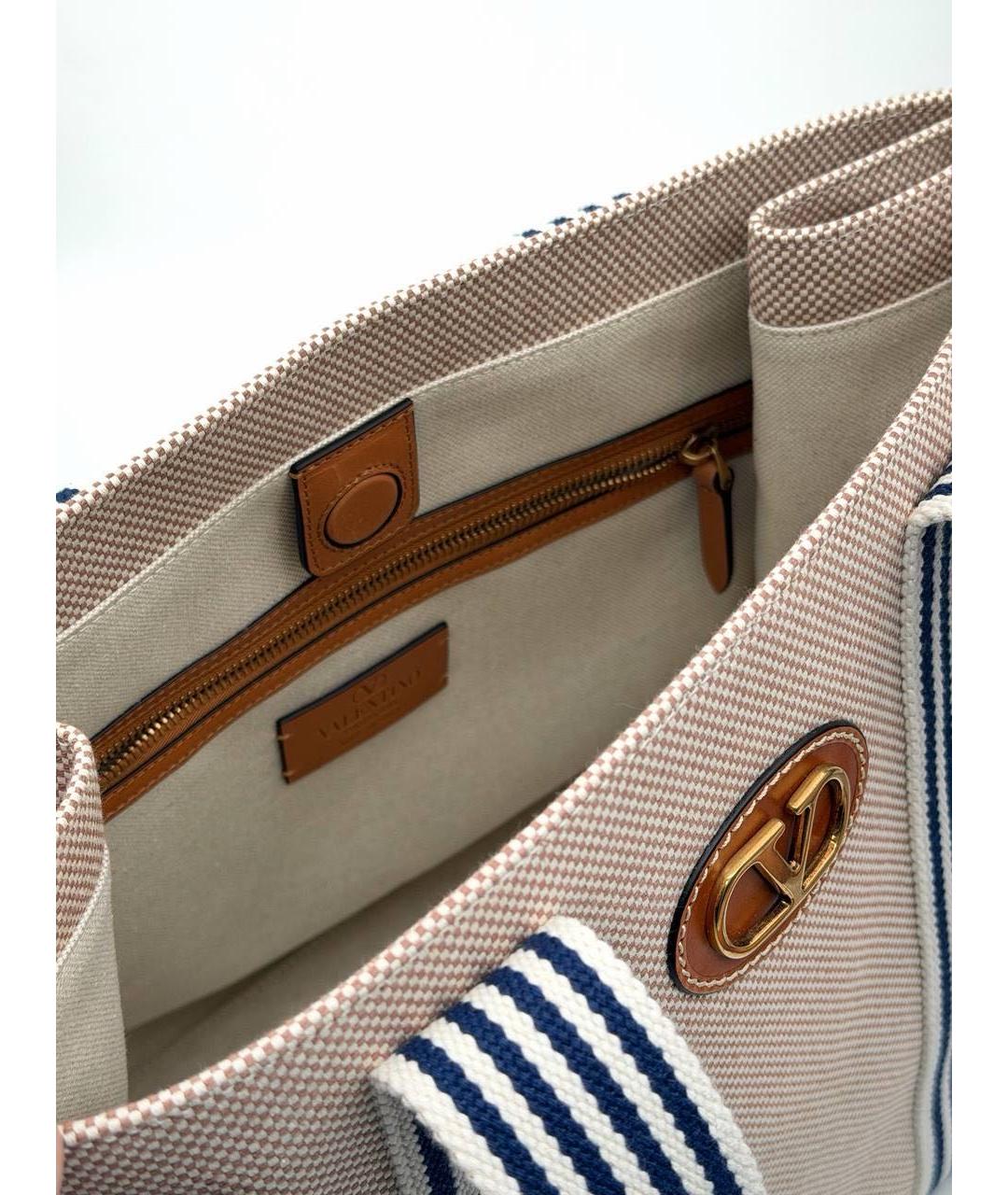 VALENTINO Бежевая сумка тоут, фото 6