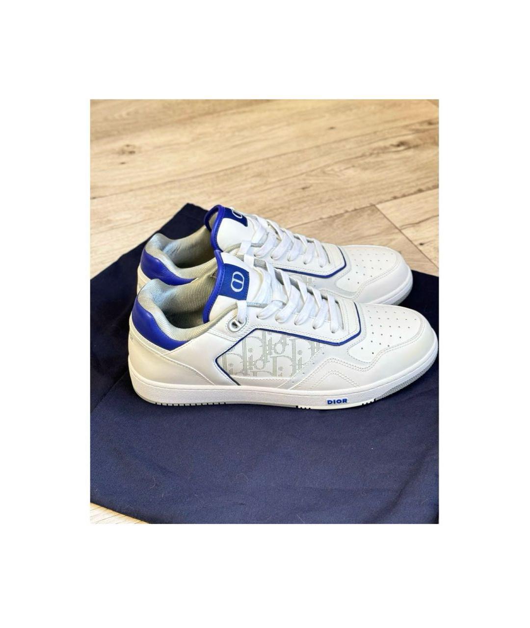 CHRISTIAN DIOR Белые кожаные низкие кроссовки / кеды, фото 6