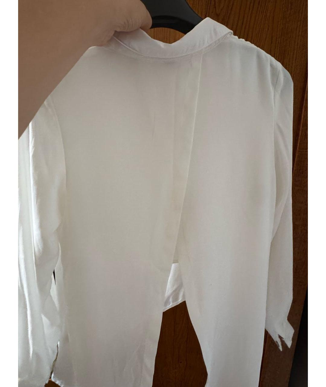 CELINE Белая шелковая блузы, фото 3