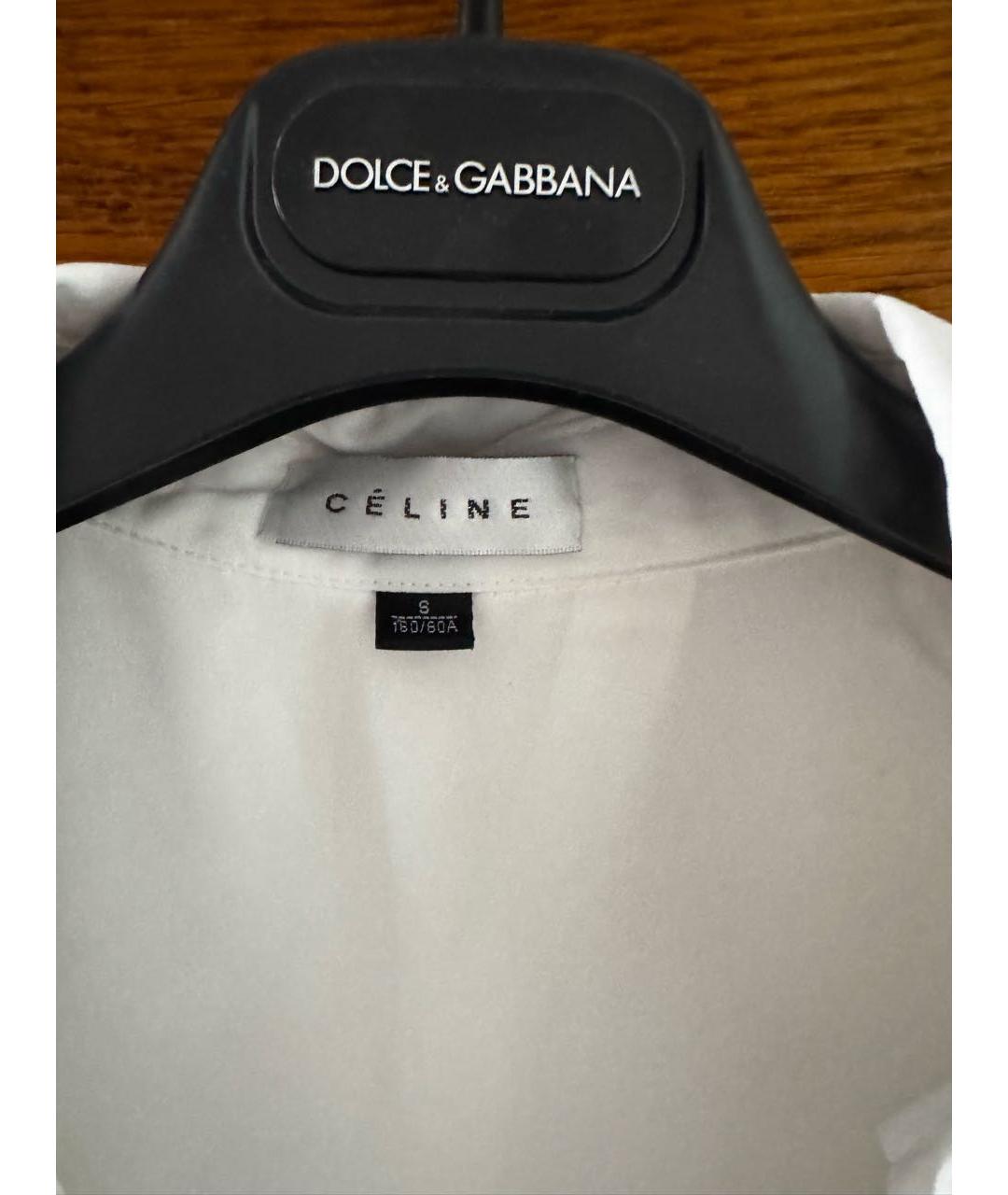 CELINE Белая шелковая блузы, фото 4