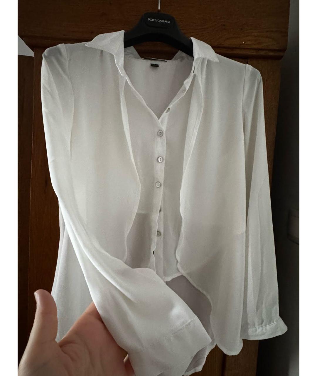 CELINE Белая шелковая блузы, фото 2