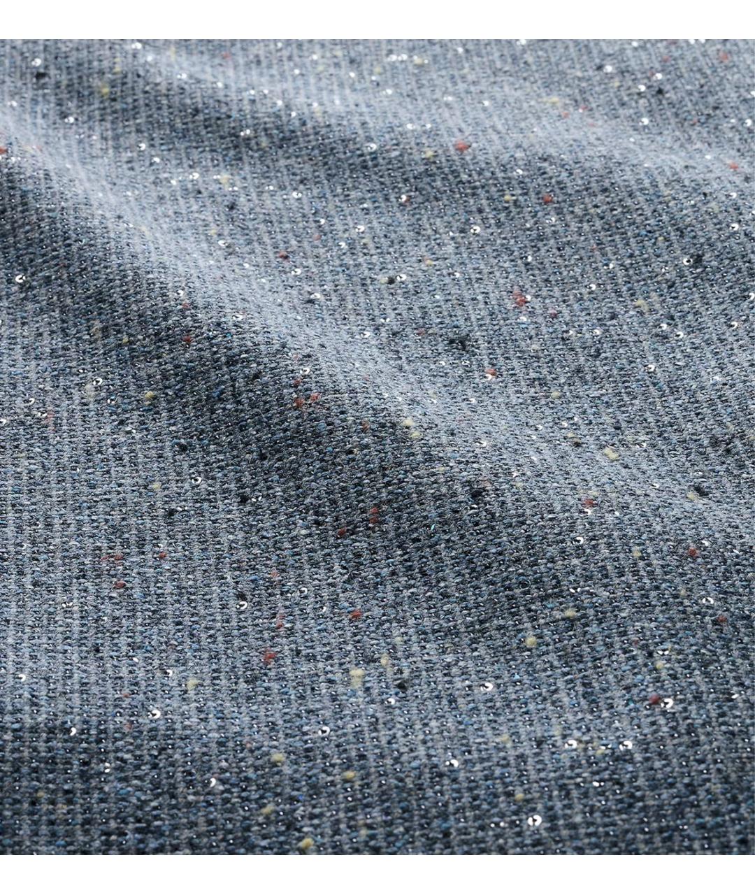 CHRISTIAN DIOR Голубая твидовая юбка миди, фото 4