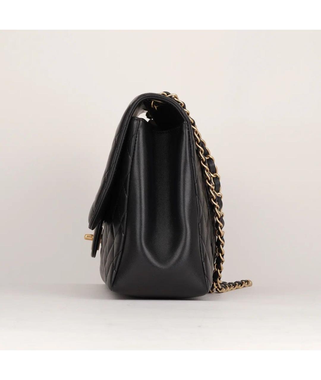 CHANEL Черная кожаная сумка через плечо, фото 5