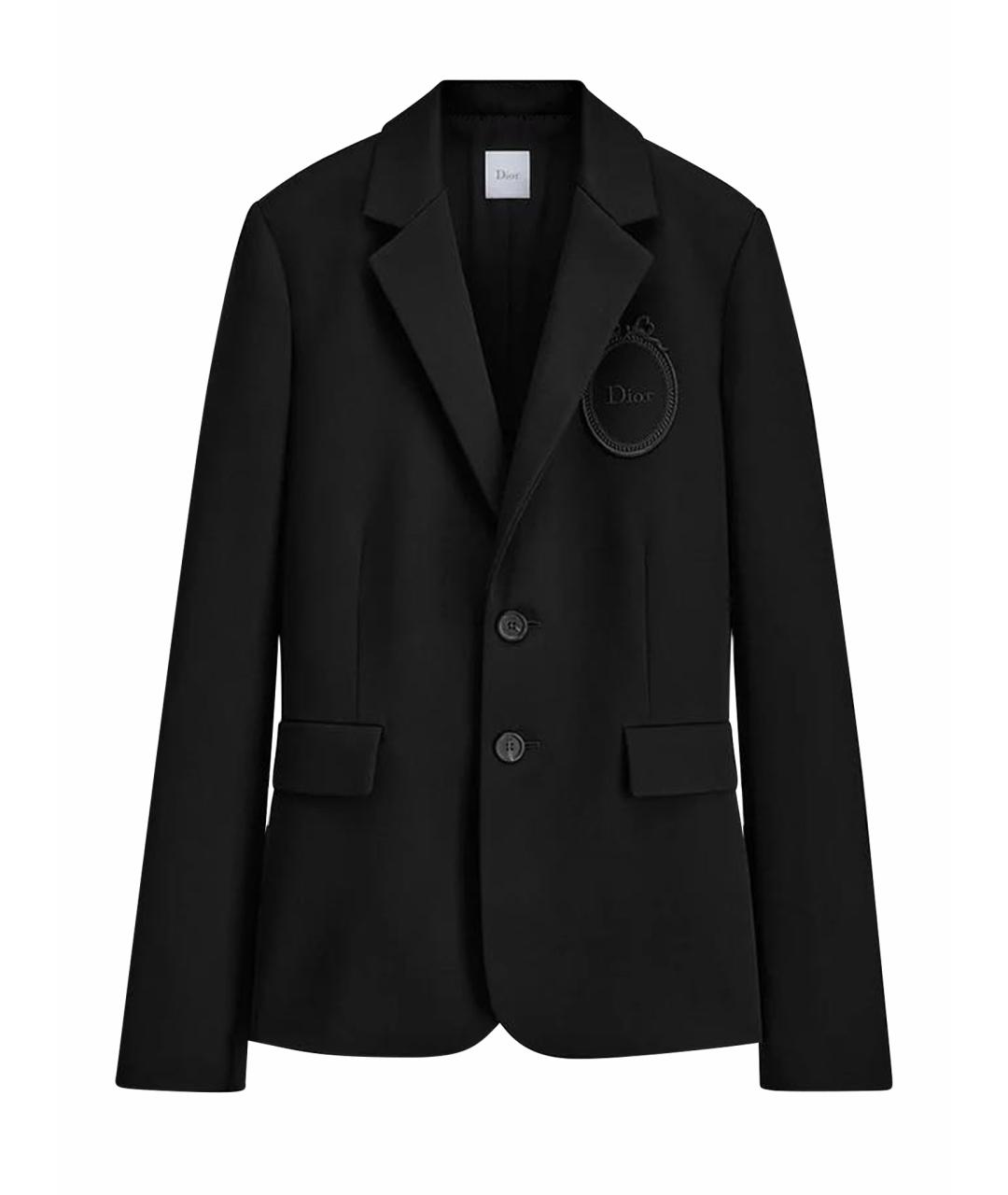 CHRISTIAN DIOR Черный шерстяной жакет/пиджак, фото 1