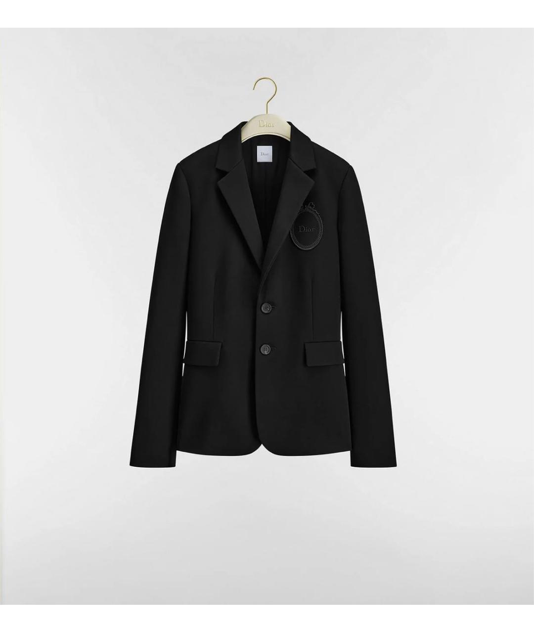 CHRISTIAN DIOR Черный шерстяной жакет/пиджак, фото 5