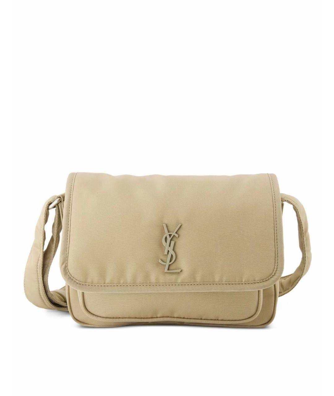 SAINT LAURENT Бежевая сумка через плечо, фото 9