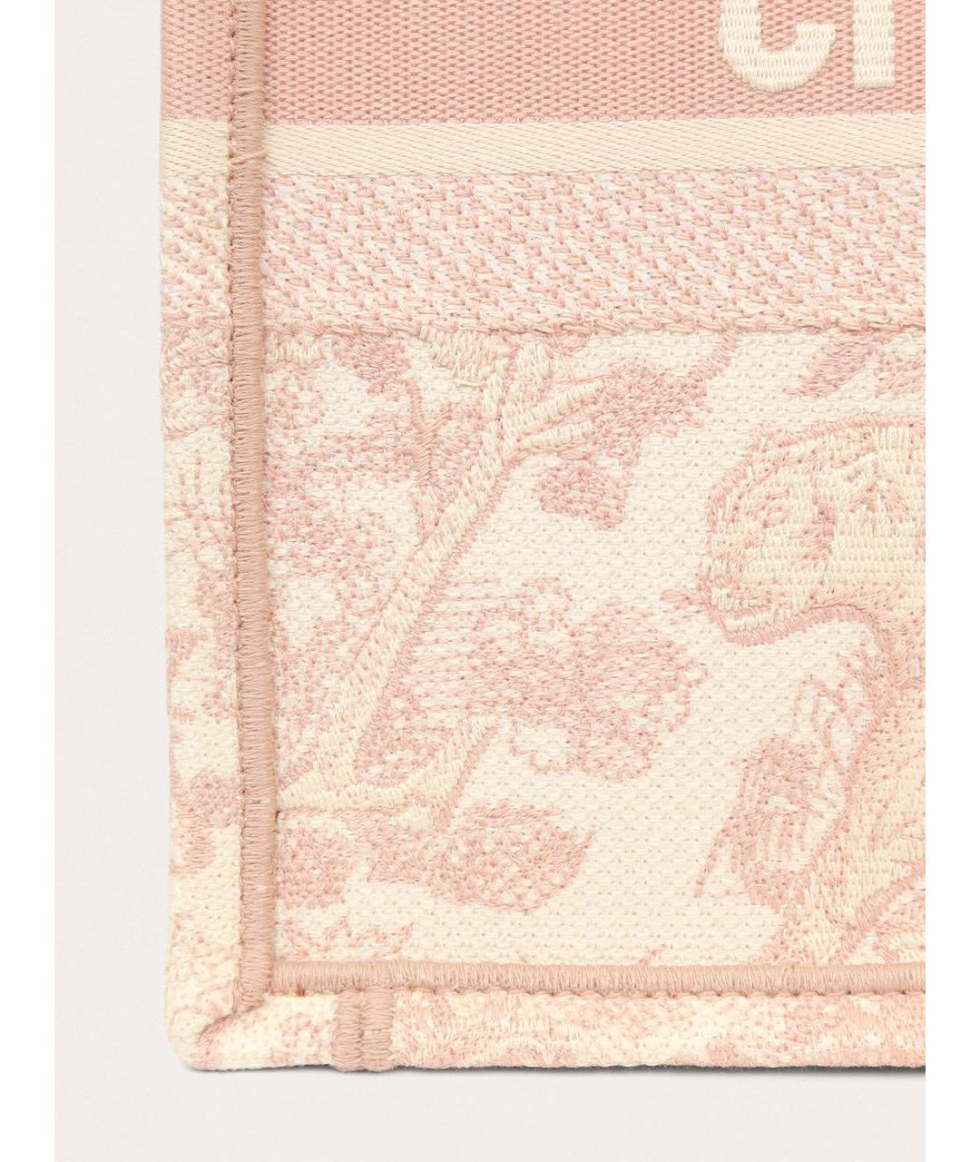 CHRISTIAN DIOR Розовая тканевая пляжная сумка, фото 7