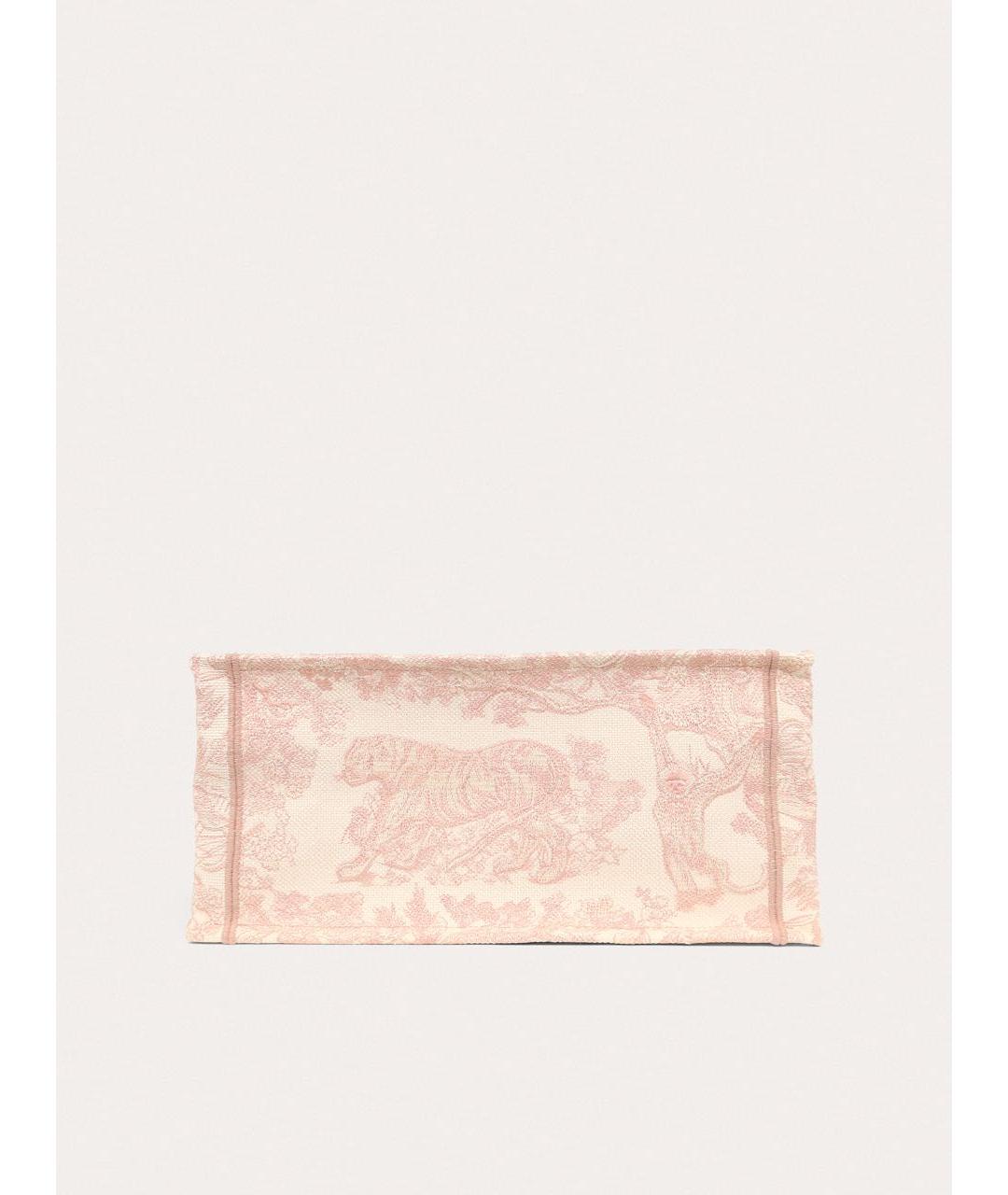 CHRISTIAN DIOR Розовая тканевая пляжная сумка, фото 5