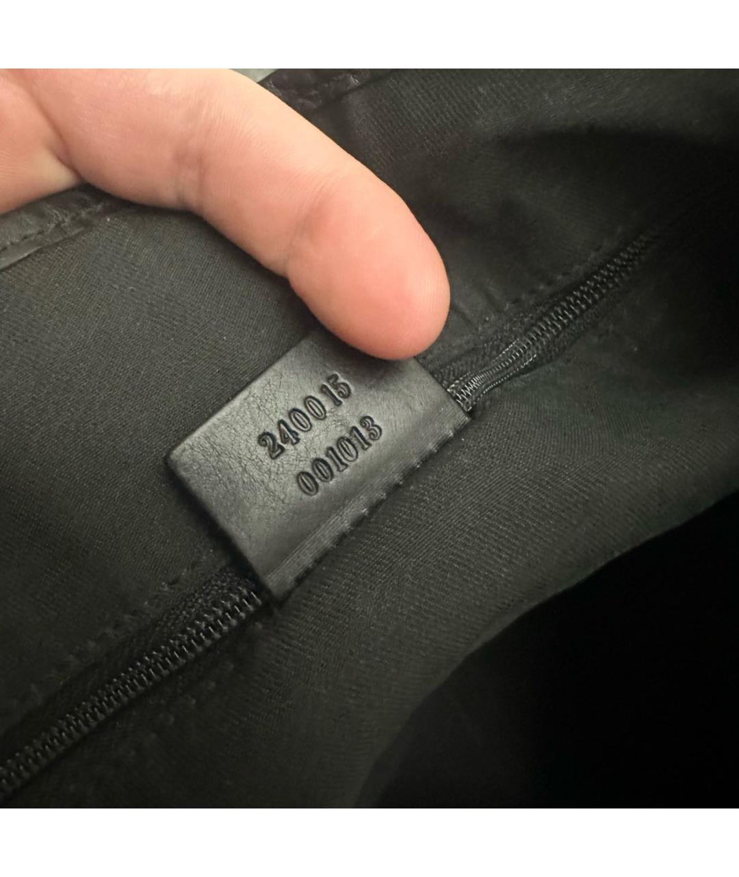 GUCCI Черная тканевая сумка тоут, фото 5