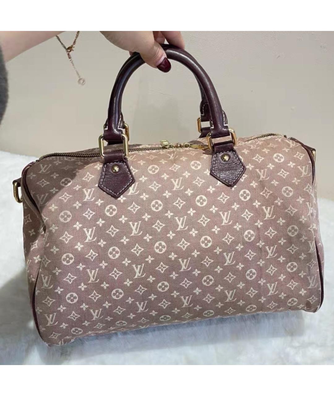 LOUIS VUITTON Розовая тканевая сумка с короткими ручками, фото 2