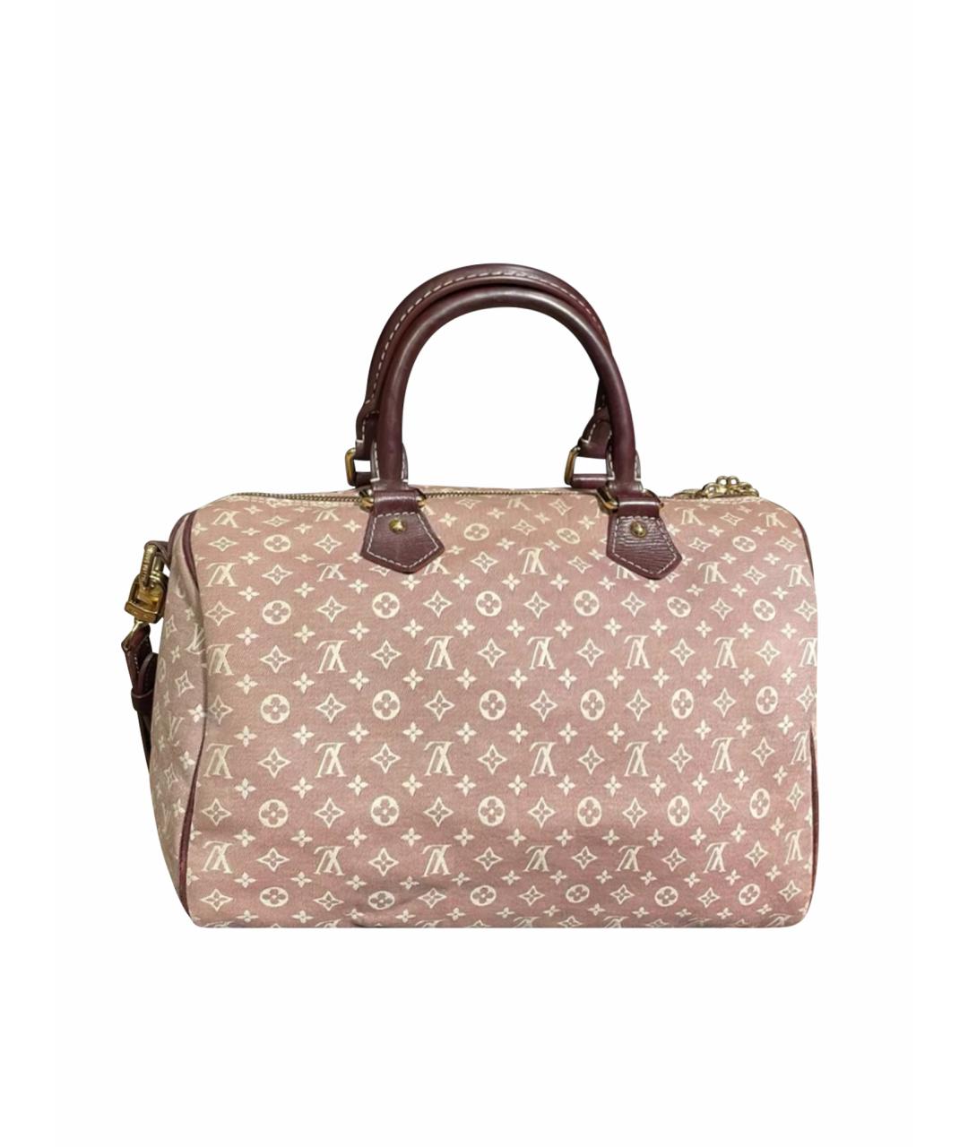 LOUIS VUITTON Розовая тканевая сумка с короткими ручками, фото 1