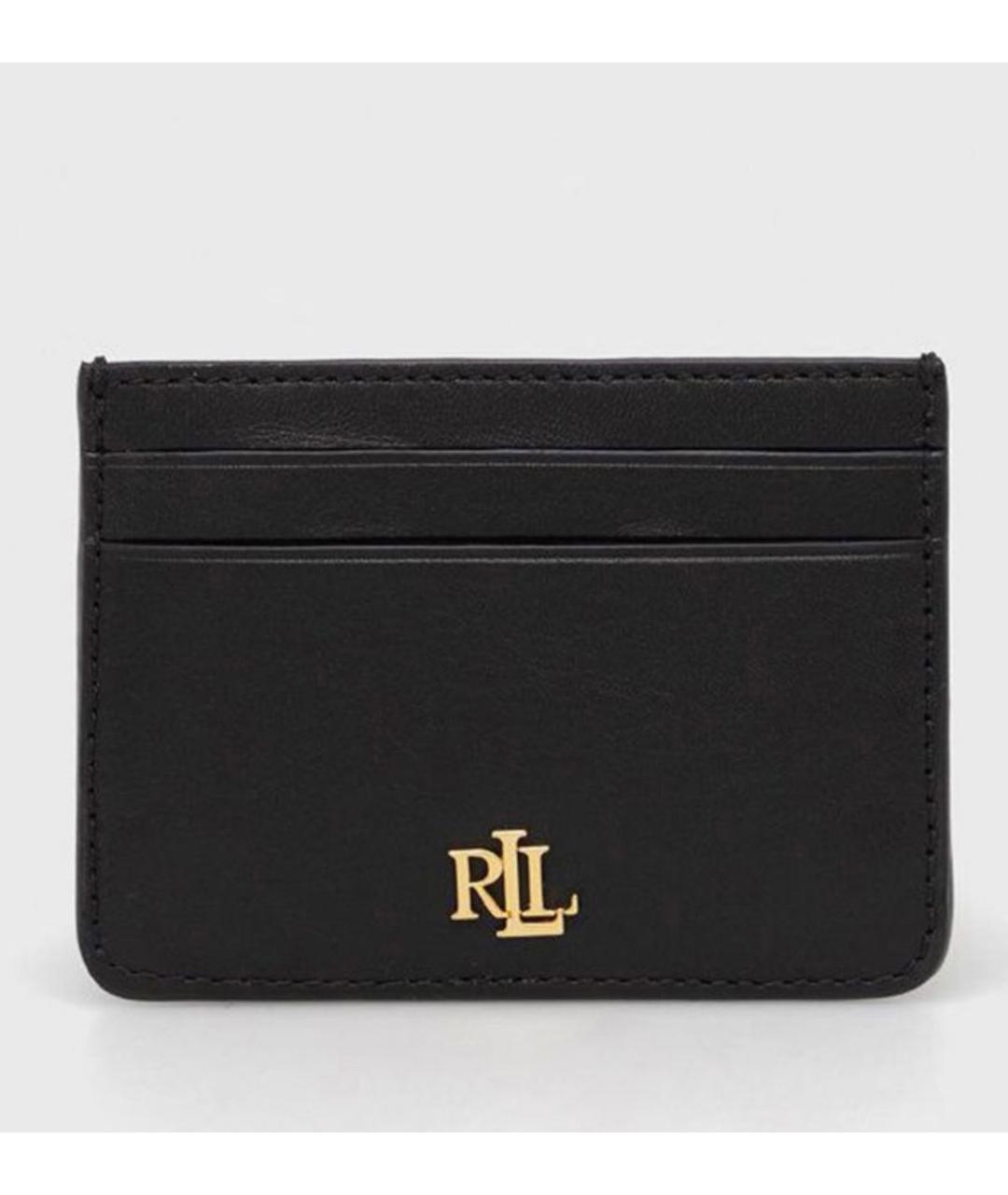POLO RALPH LAUREN Черный кожаный кардхолдер, фото 3