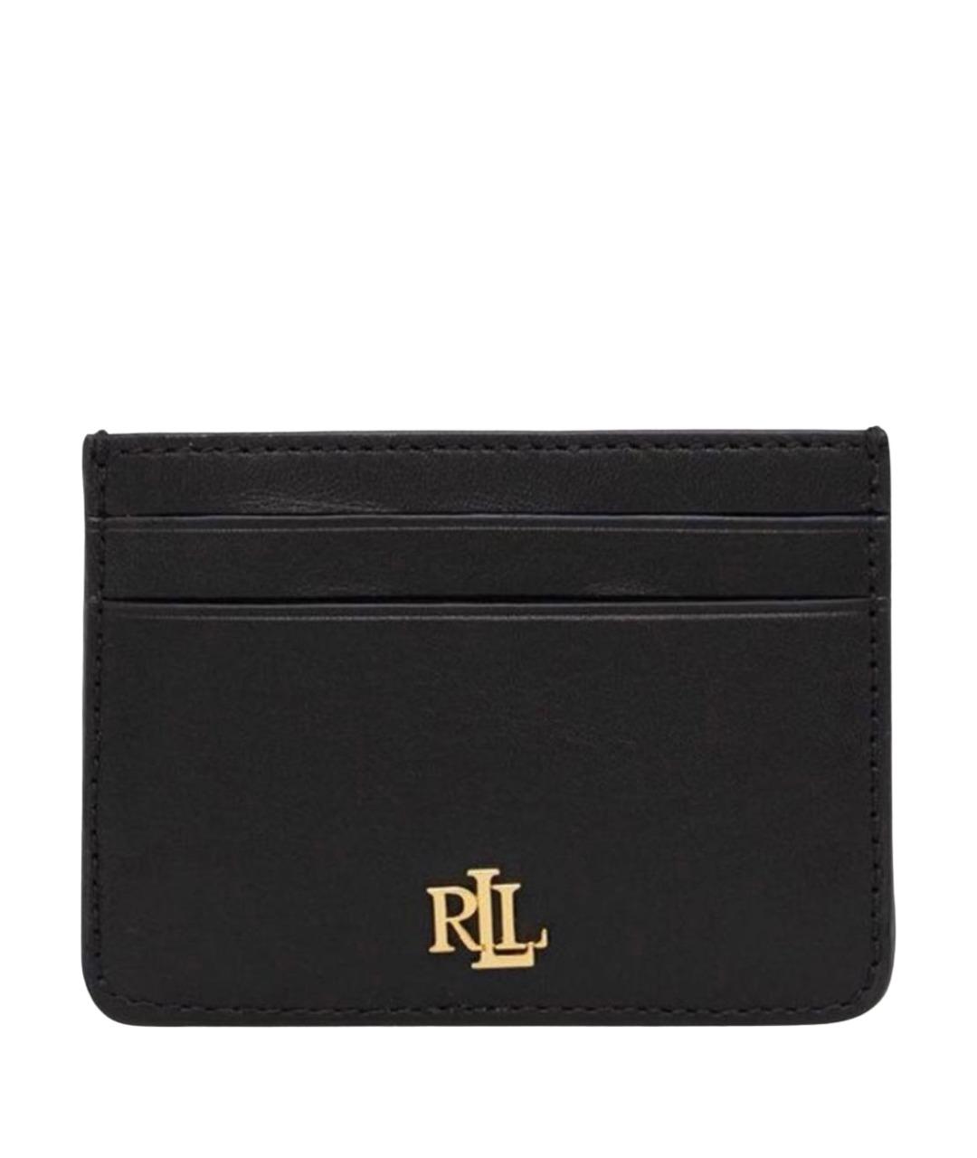 POLO RALPH LAUREN Черный кожаный кардхолдер, фото 1