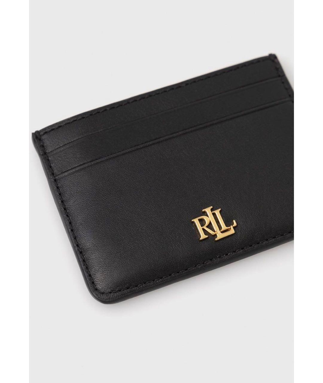 POLO RALPH LAUREN Черный кожаный кардхолдер, фото 2