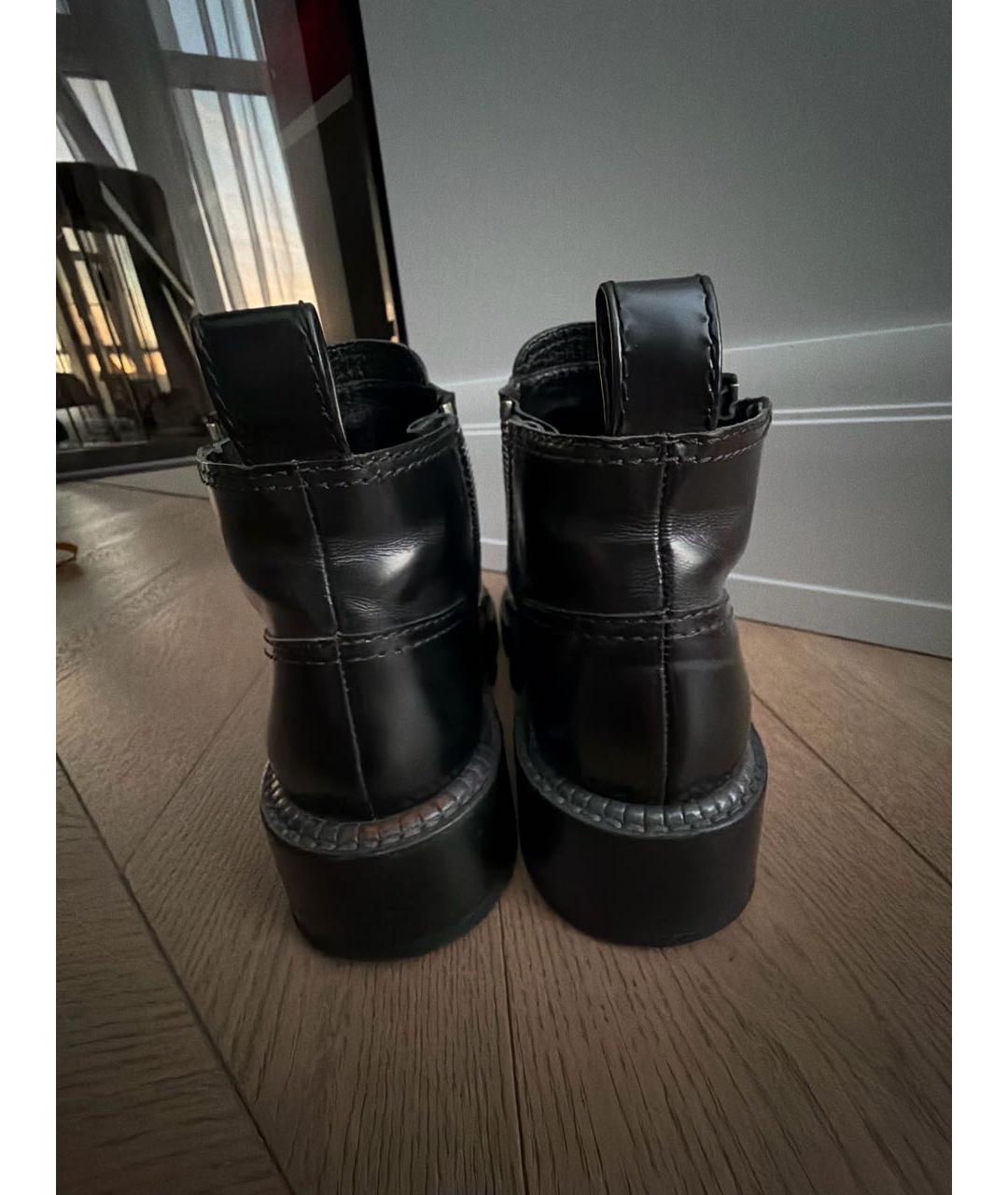 CHANEL Черные кожаные ботинки, фото 4