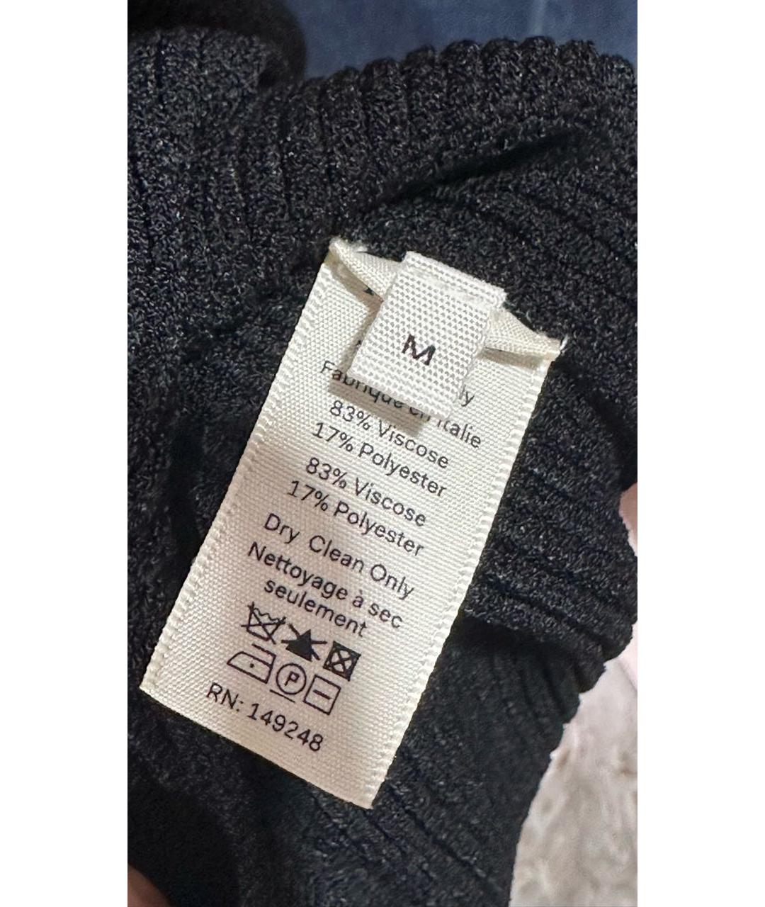 KHAITE Черное вискозное платье, фото 6