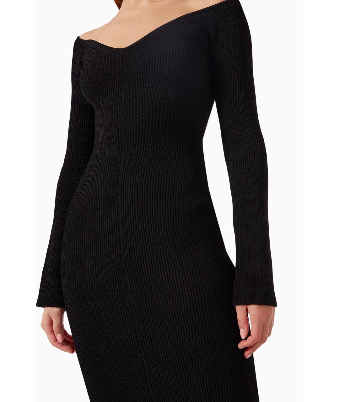 KHAITE Черное вискозное платье, фото 4