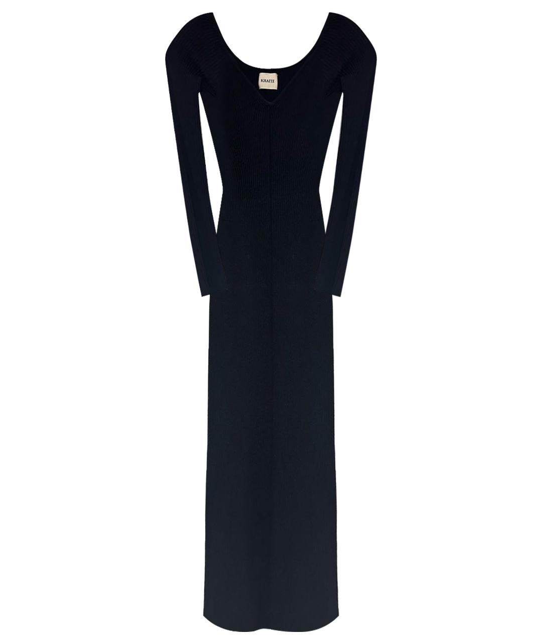 KHAITE Черное вискозное платье, фото 1