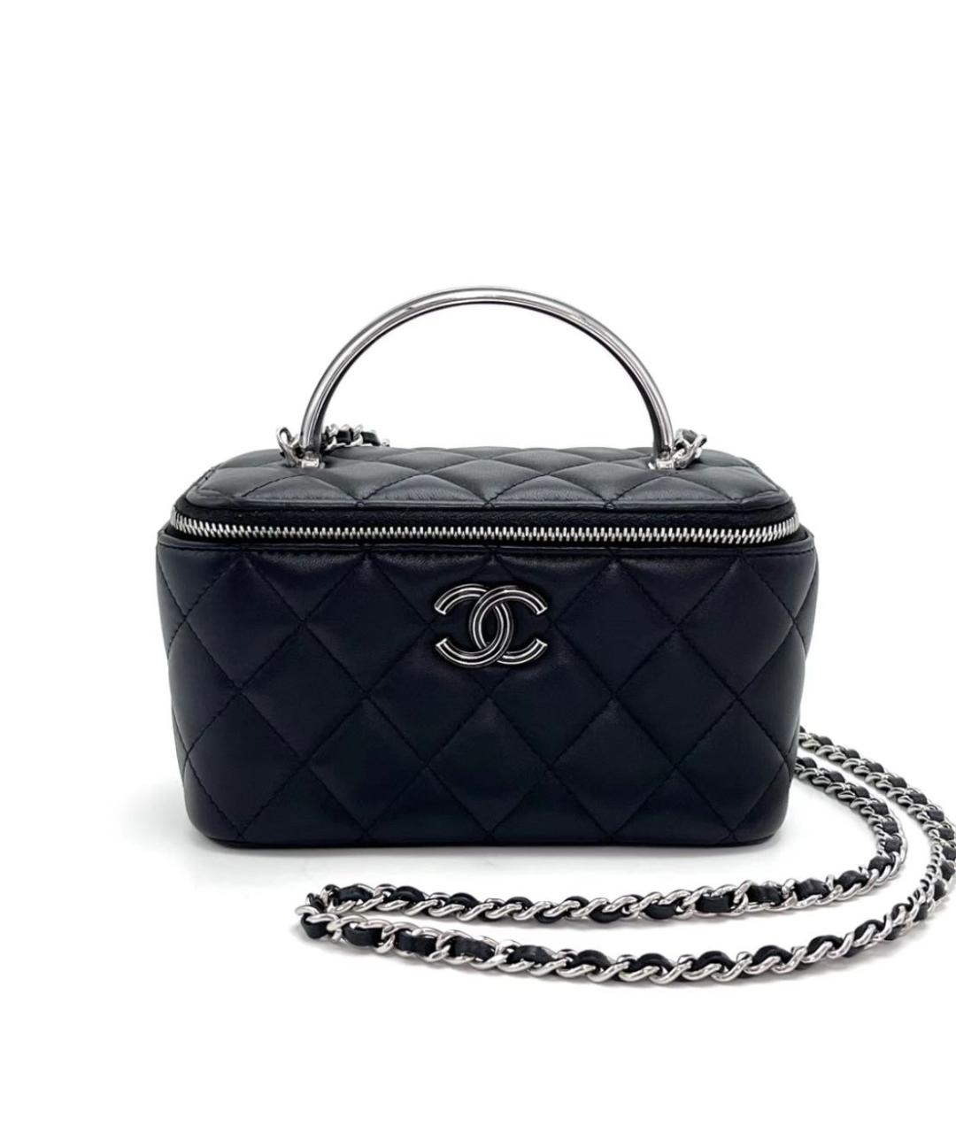 CHANEL Черная кожаная сумка через плечо, фото 6