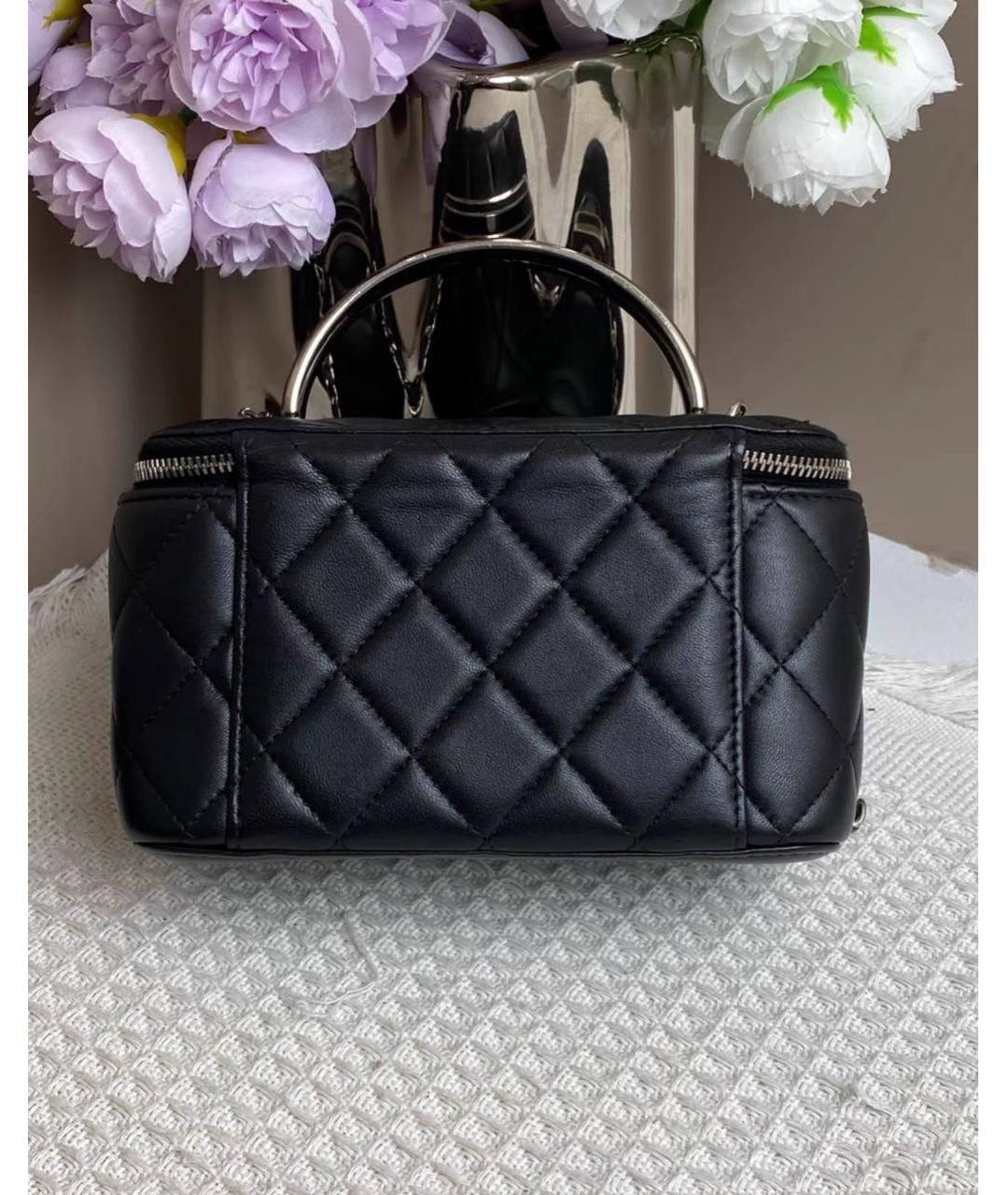 CHANEL Черная кожаная сумка через плечо, фото 3