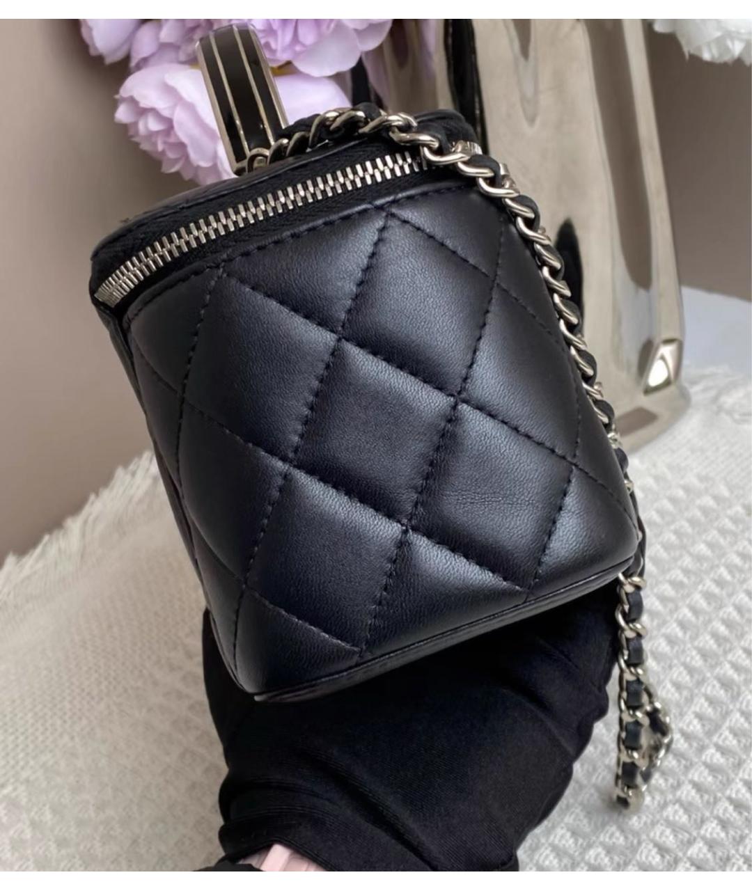CHANEL Черная кожаная сумка через плечо, фото 5