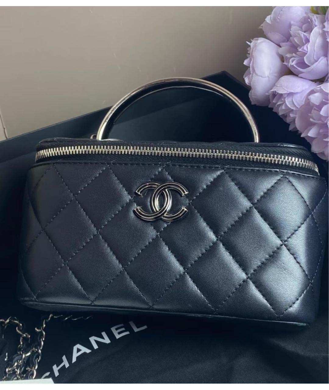 CHANEL Черная кожаная сумка через плечо, фото 2