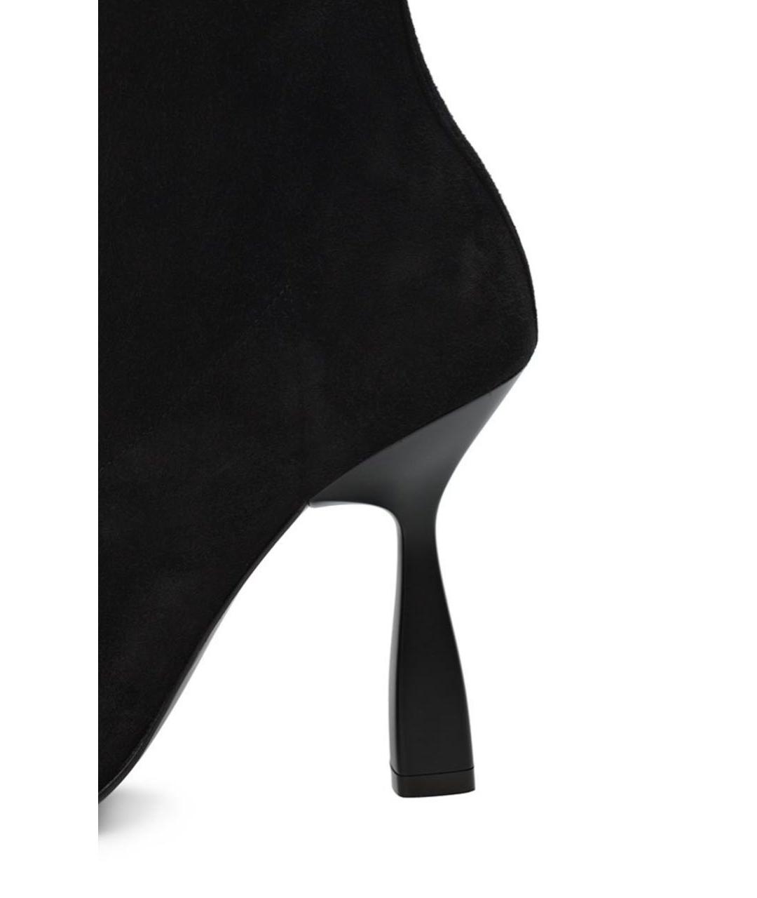 HERMES Черные замшевые сапоги, фото 2