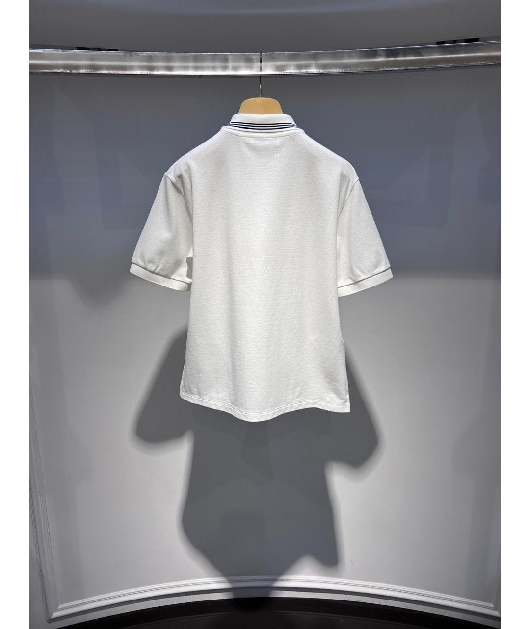 MIU MIU Белая хлопковая футболка, фото 3