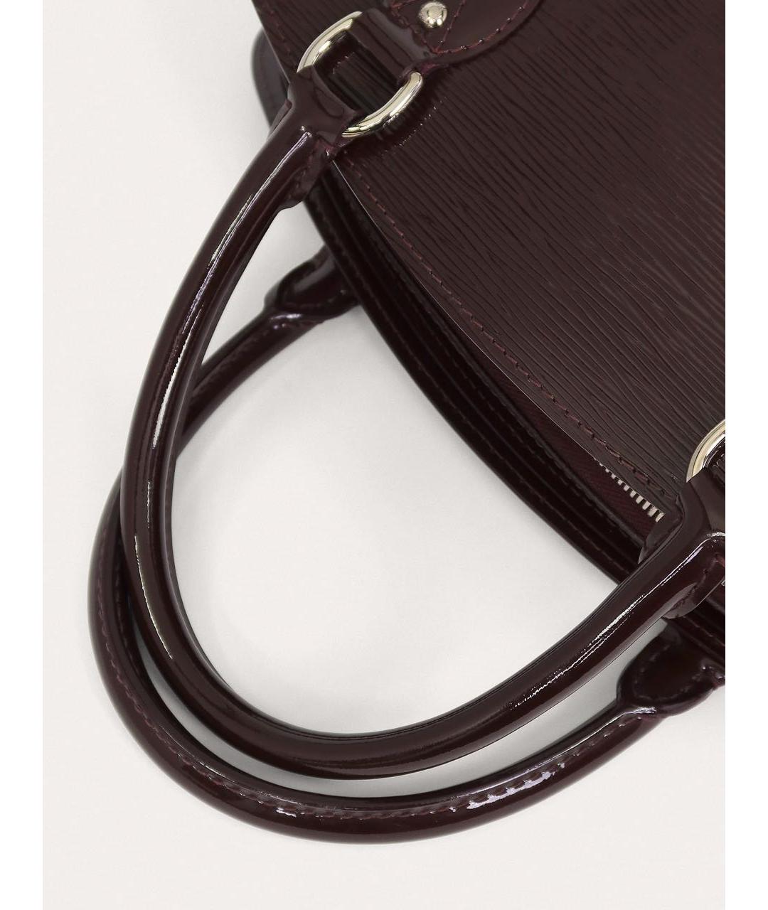 LOUIS VUITTON Бордовая сумка с короткими ручками из лакированной кожи, фото 5