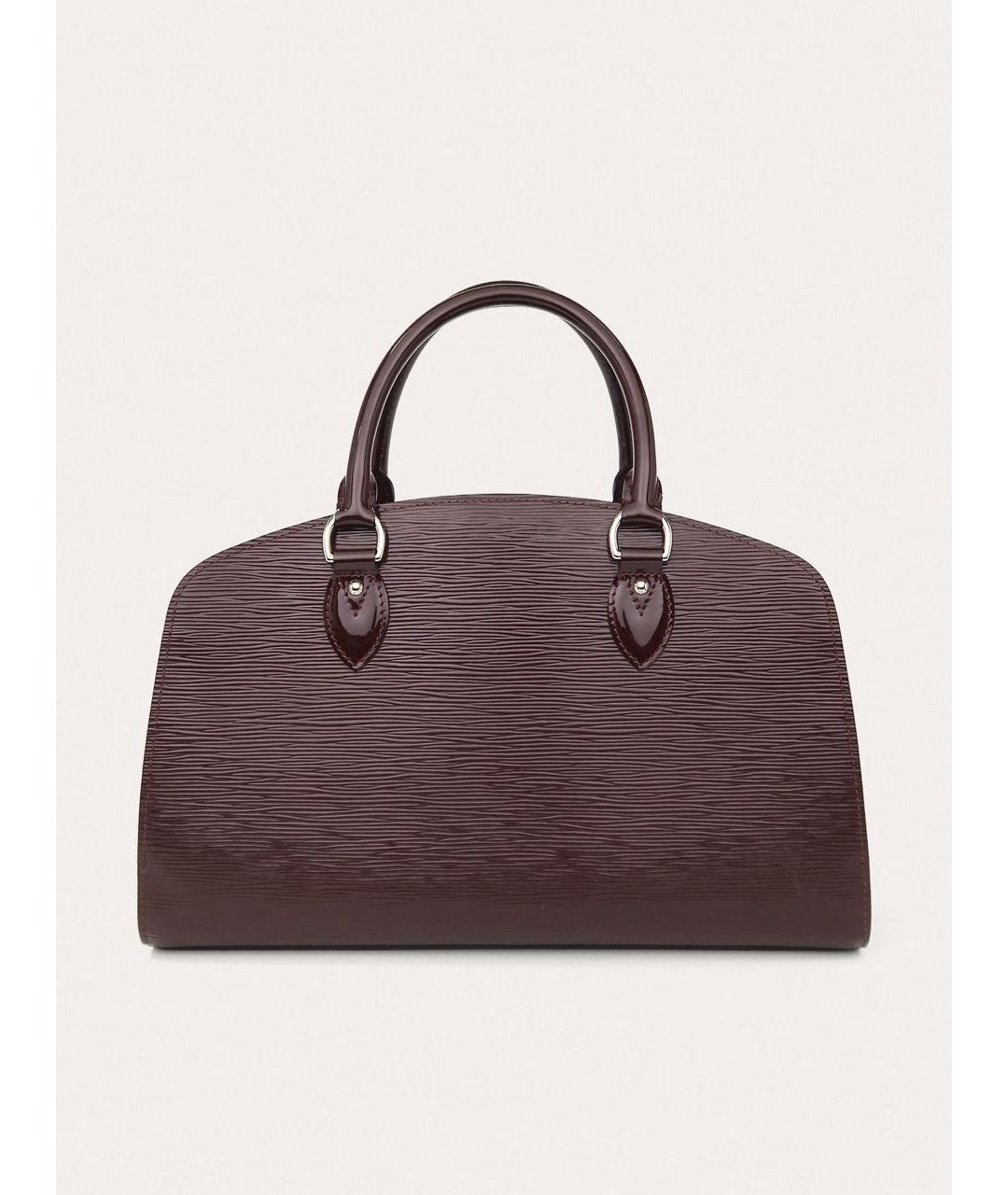 LOUIS VUITTON Бордовая сумка с короткими ручками из лакированной кожи, фото 9