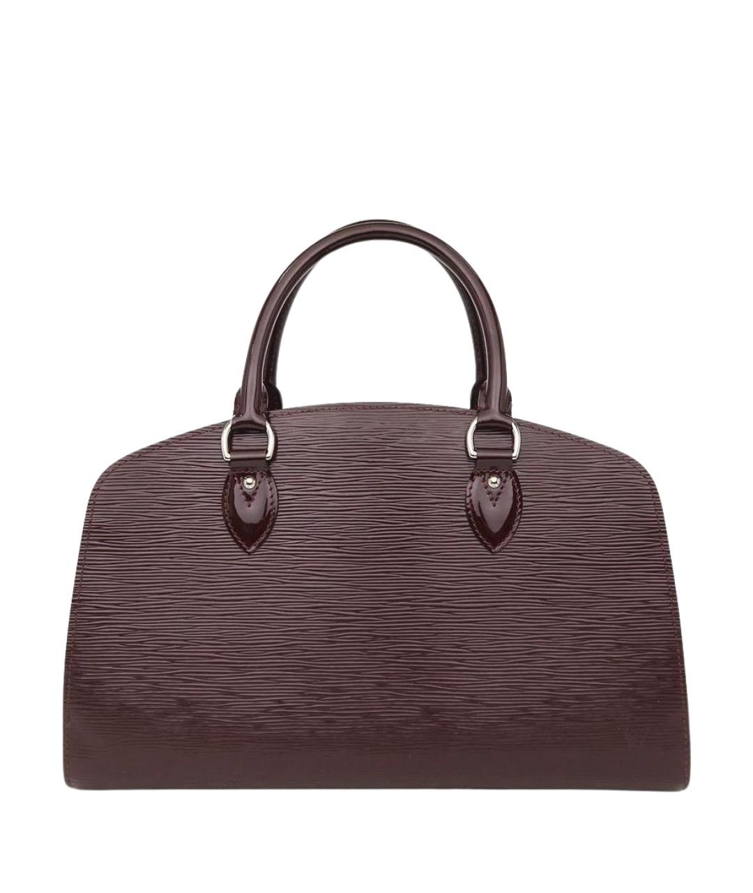 LOUIS VUITTON Бордовая сумка с короткими ручками из лакированной кожи, фото 1