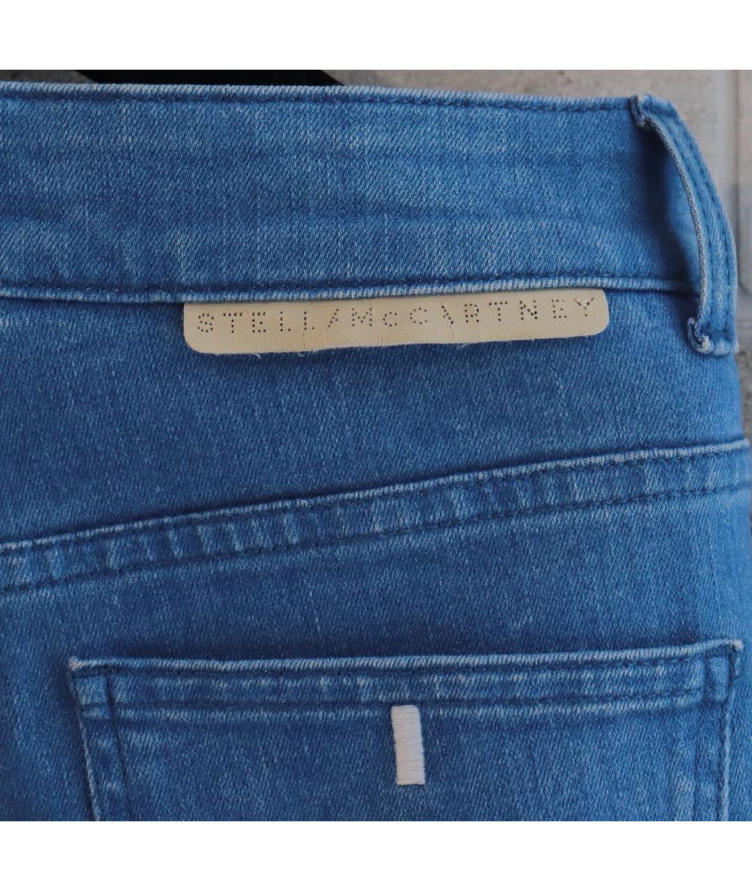 STELLA MCCARTNEY Голубые хлопко-эластановые джинсы клеш, фото 6