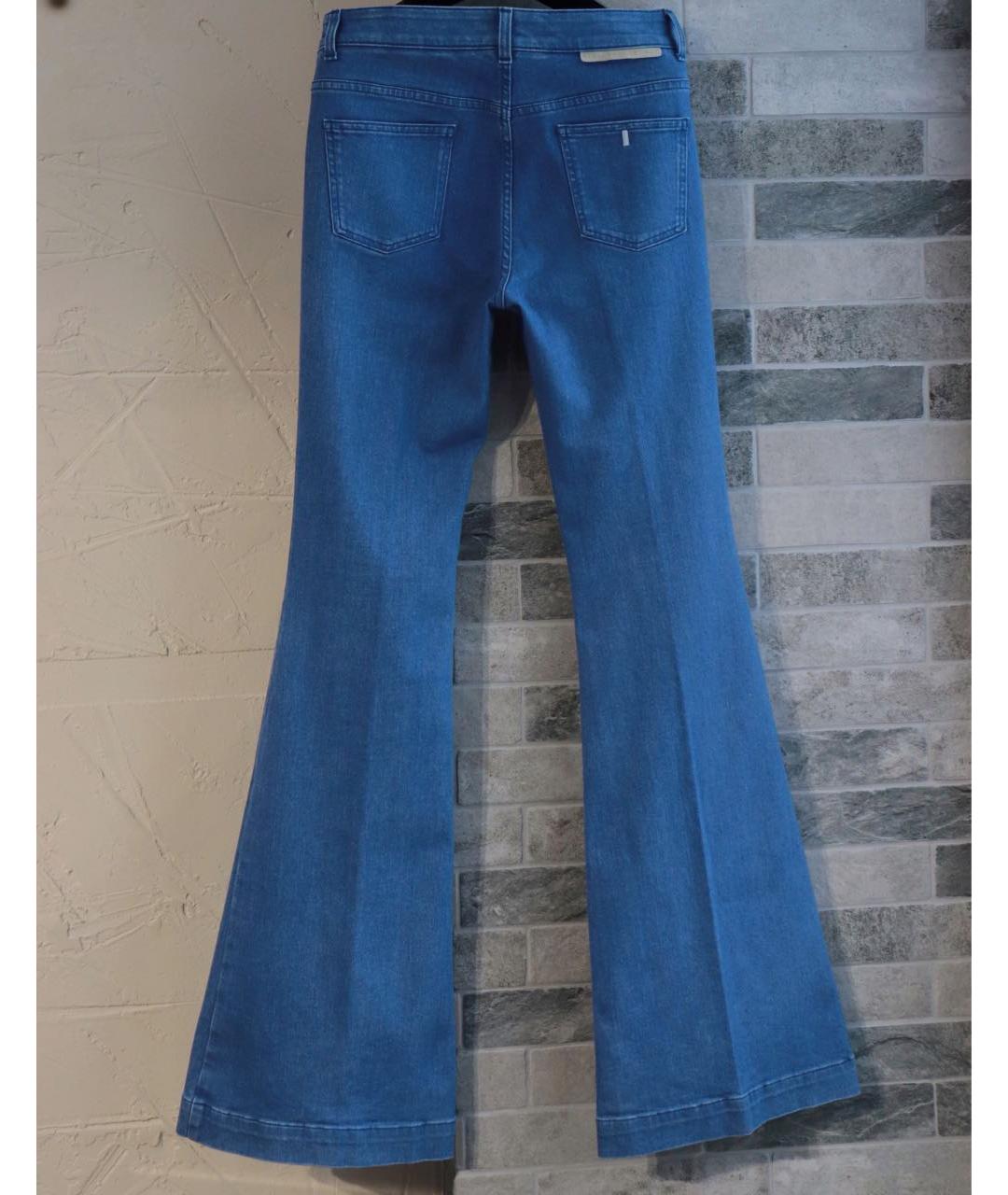 STELLA MCCARTNEY Голубые хлопко-эластановые джинсы клеш, фото 2