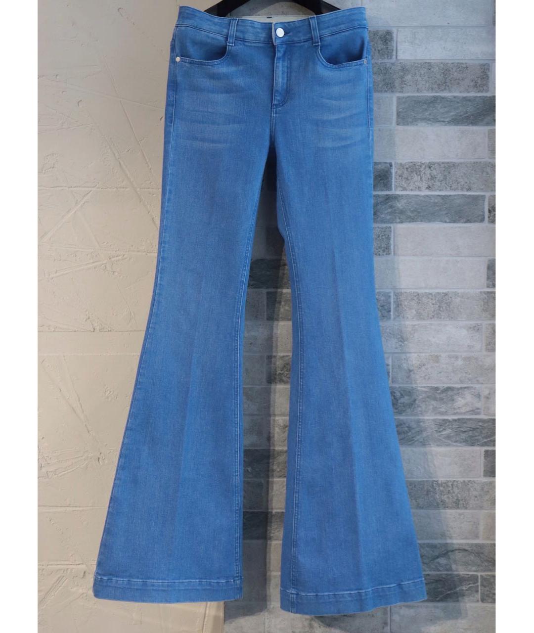 STELLA MCCARTNEY Голубые хлопко-эластановые джинсы клеш, фото 9