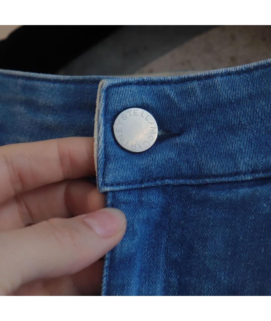 STELLA MCCARTNEY Голубые хлопко-эластановые джинсы клеш, фото 4