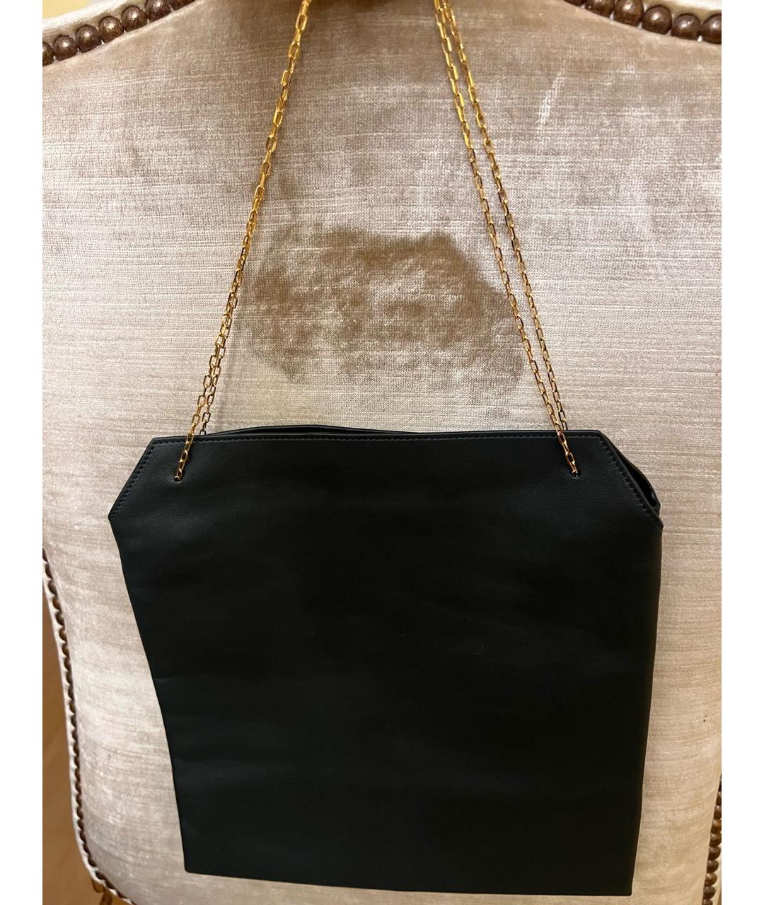 THE ROW Темно-синяя кожаная сумка с короткими ручками, фото 5