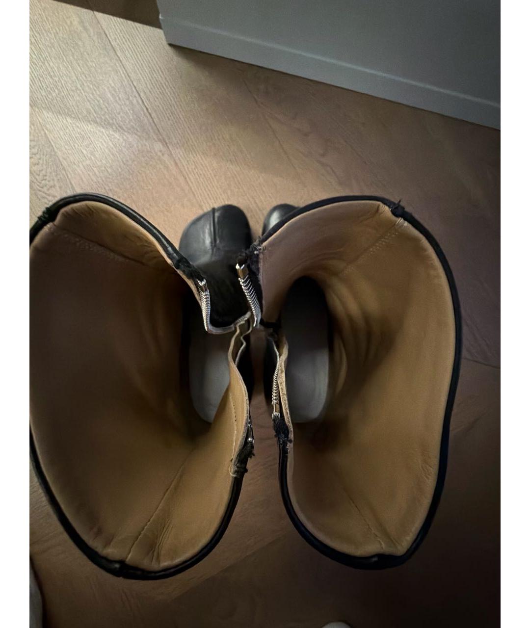 MM6 MAISON MARGIELA Черные кожаные ботильоны, фото 3